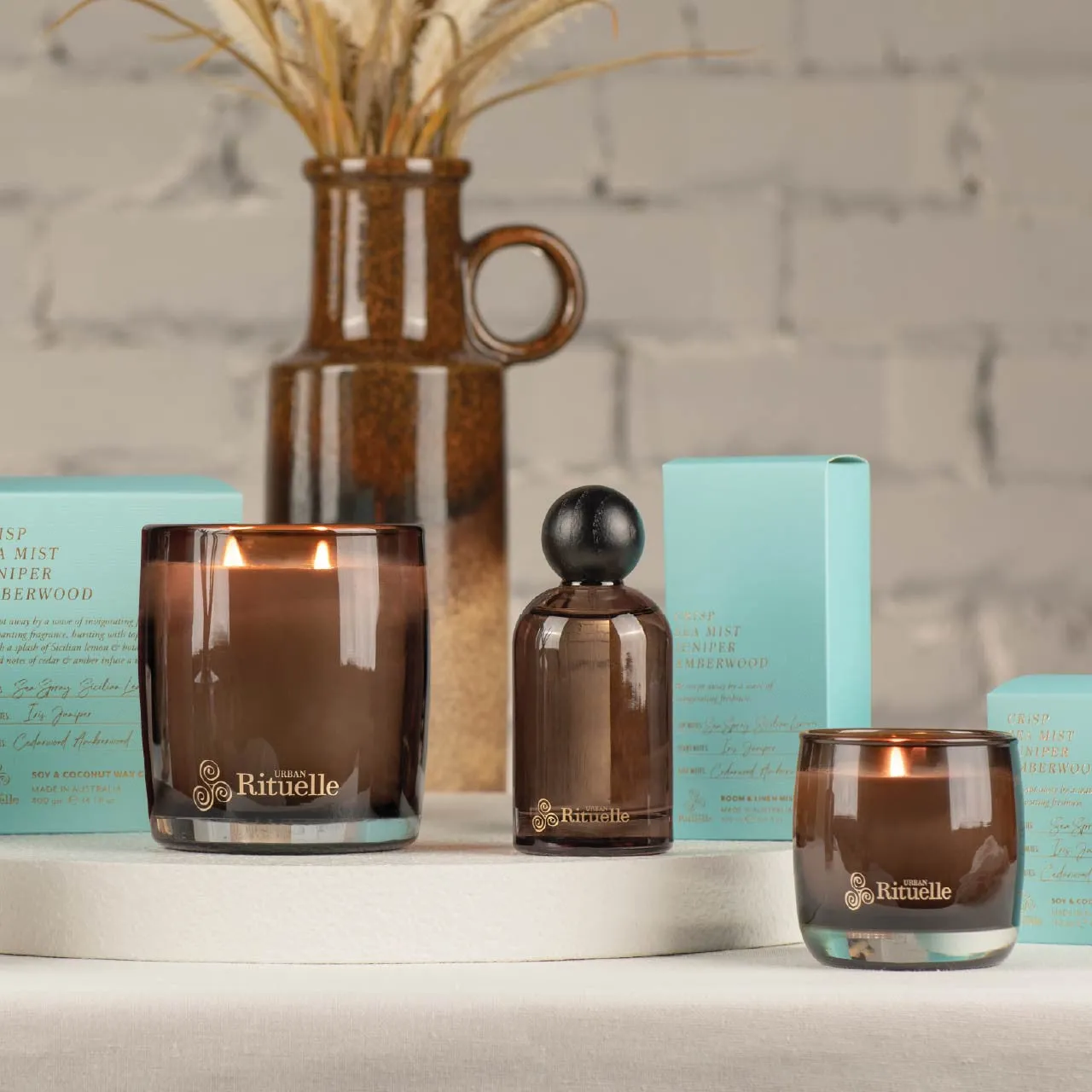 Crisp Sea Mist, Juniper, Amberwood Scented Soy Candle