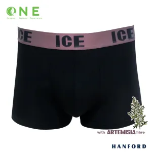 Hanford iCE Men O.N.E. Collection Artemisia w/ Modal Spandex Boxer Briefs - Black (Single Pack)