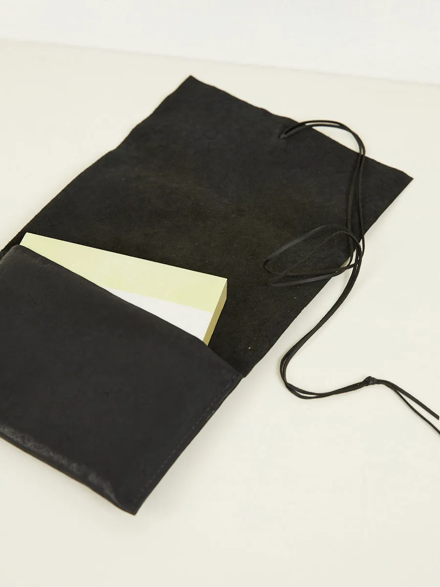 Leather Pochette with Shibuishi Jewel  Oval